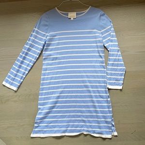 Sail to Stable Light Blue & White Striped Dress